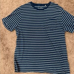 Tailor Vintage Navy and White Striped Tee